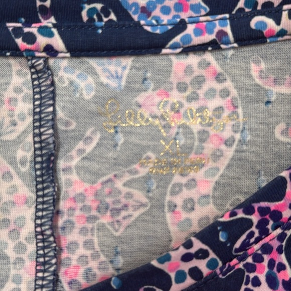 Lilly Pulitzer Cody Swing Dress Oyster Bay Navy on the Catwalk EUC XL. - Picture 2 of 8